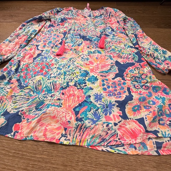 Lilly Pulitzer Willa Tunic Dress in Indigo Gyspea, Size small, Boho, Preppy - Picture 5 of 13